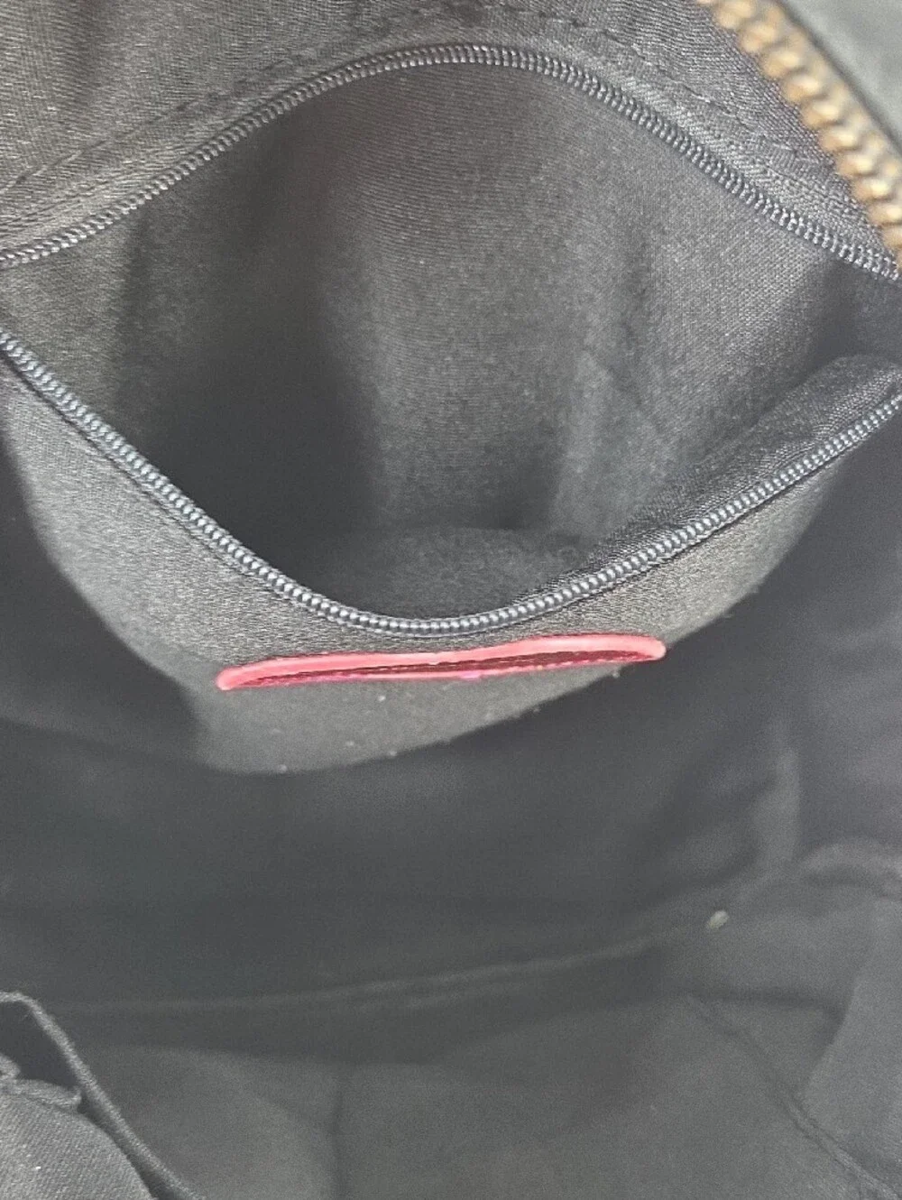 Black Women's Mini Backpack with Red Rose Embroidery